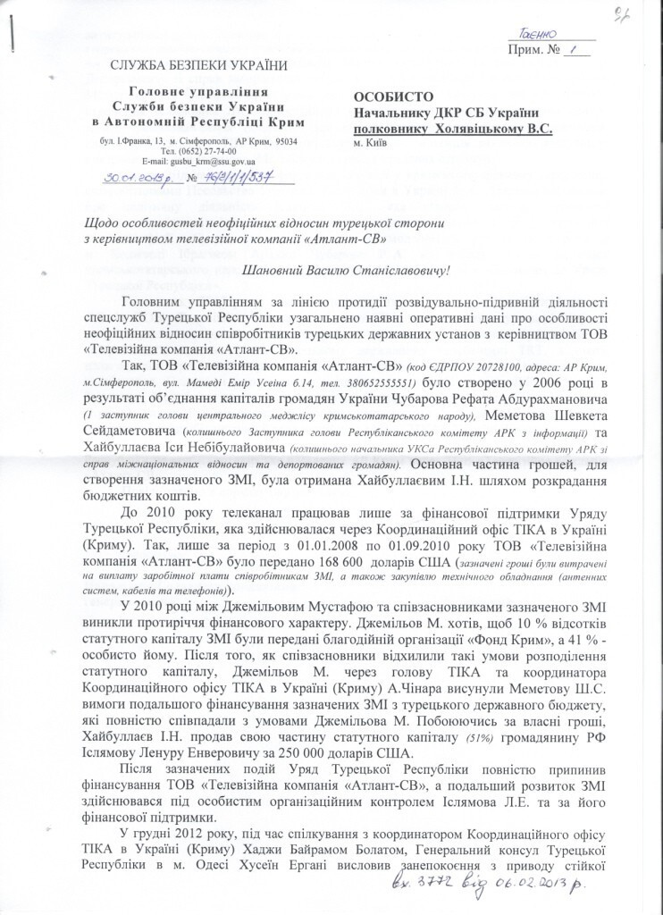 Рассекреченные документы: Джемилев оказался турецким агентом