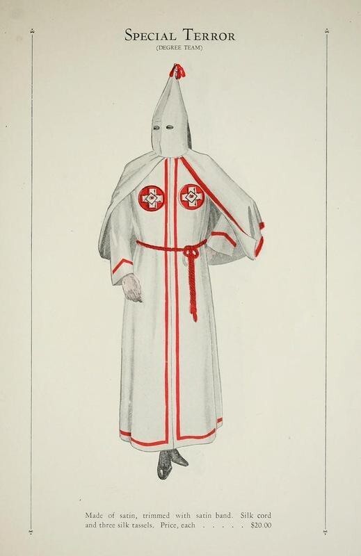 Старый добрый расизм. Каталог одежды Ку-Клукс-Клана, 1925 год