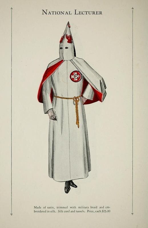 Старый добрый расизм. Каталог одежды Ку-Клукс-Клана, 1925 год