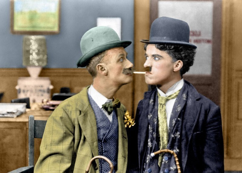 12 редких цветных фотографий Чарли Чаплина
