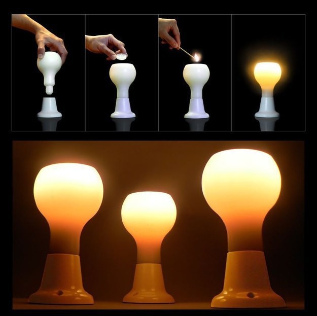 Свеча, которая выглядит как лампа