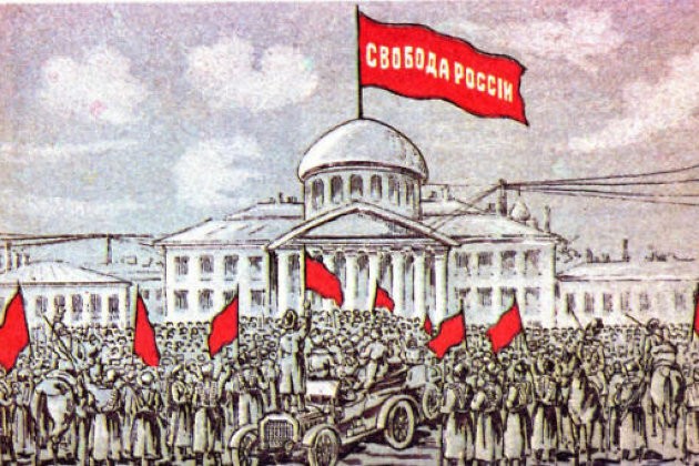 Анимированная карта Гражданской Войны в России.