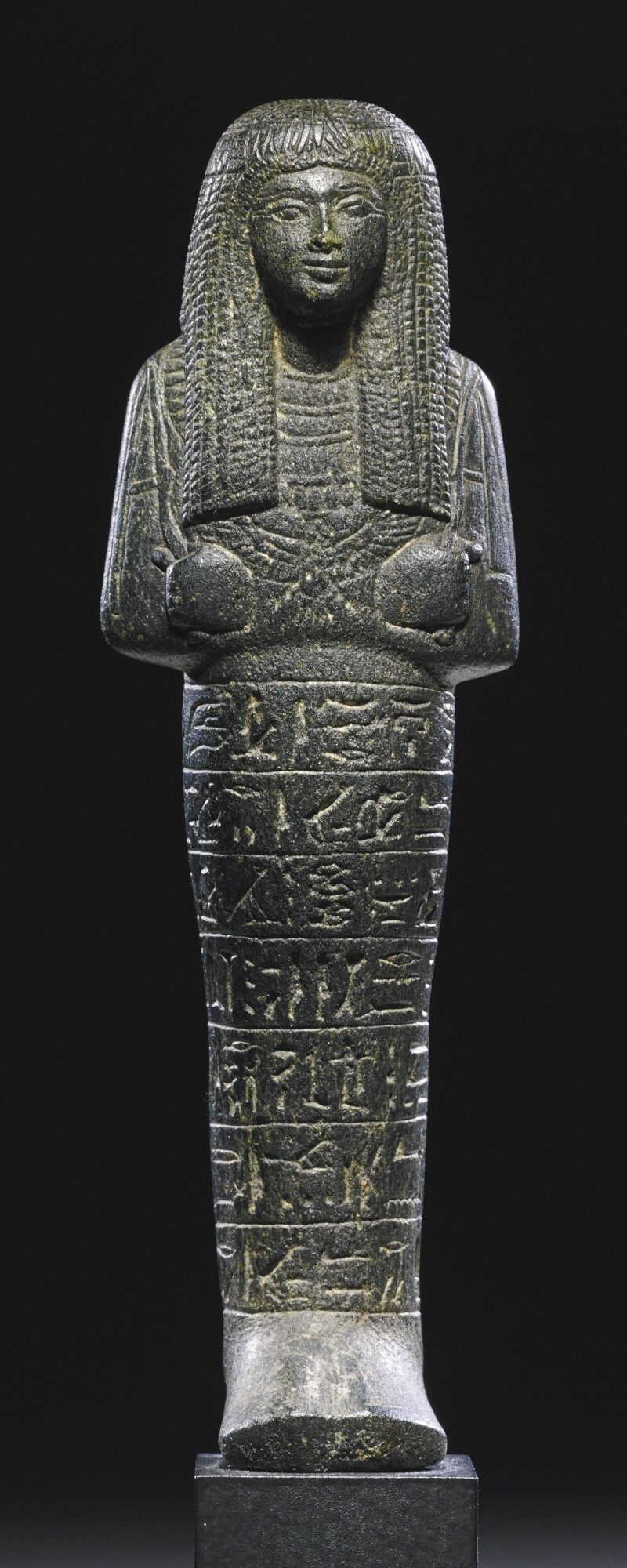 Ушебти из серпентина, 18 династия,  1330-1292 до Н.Э. Продано за 125 000 $