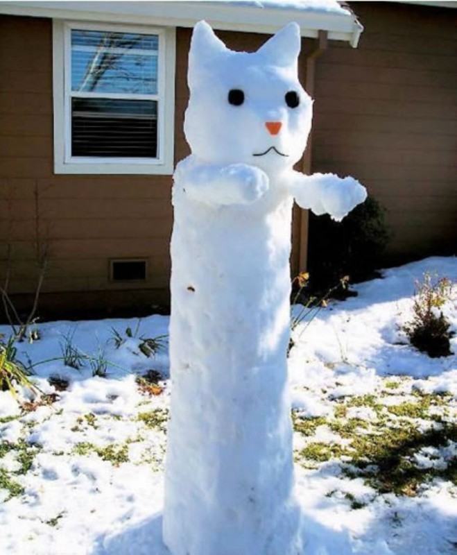Фотографии самых креативных снеговиков