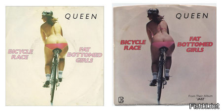 Bicycle Race — Queen  Изначально на обложке сингла была изображена голая деву...