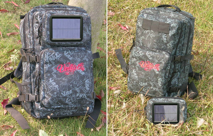 7. Solar Backpack.Рюкзак со съёмной солнечной батареей.