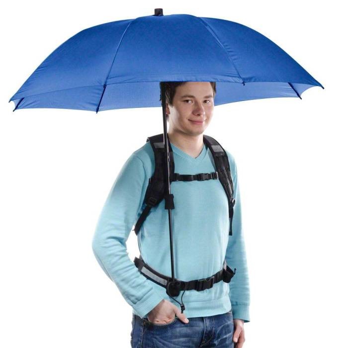 12. Hands-Free Umbrella. рюкзак-зонт, который освободит руки.