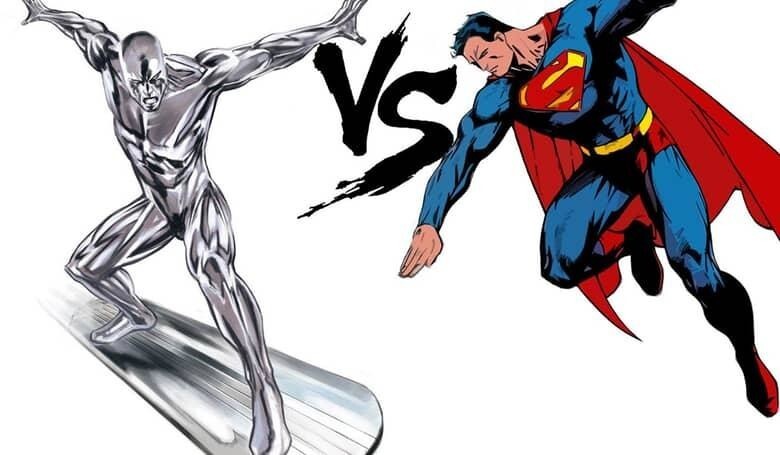 2. Супермен (DC) и Серебряный серфер (Marvel) 