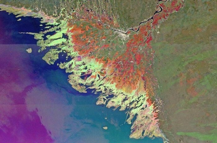 Волга впадает в Каспийское море 
