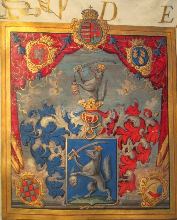 1) Герб хорватско-венгерской семьи Novosel:  