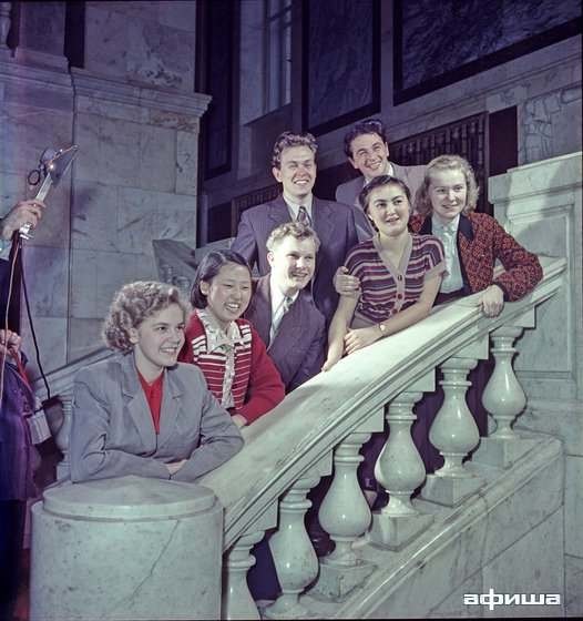 Студенты МГУ на фотосессии, Евгений Умнов, 1955: