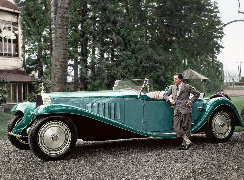 Жан Бугатти рядом с Bugatti Royale "Esders", 1932 год, Франция 