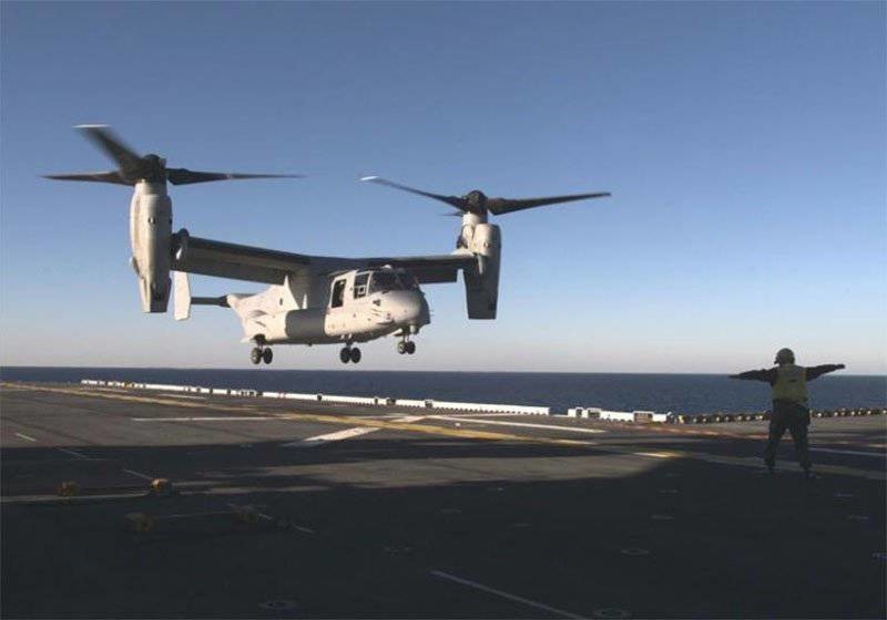 Первая боевая потеря конвертоплана MV-22 Osprey