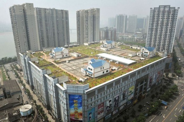 2. Частные дома на крыше восьмиэтажного торгового центра, Чжучжоу, Китай