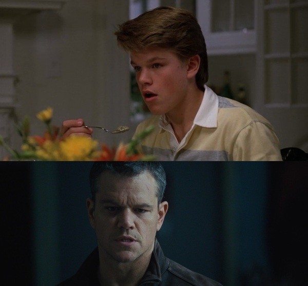 Мэтт Дэймон. Мистическая пицца (Mystic Pizza, 1988) - Джейсон Борн (Jason Bourne, 2016).