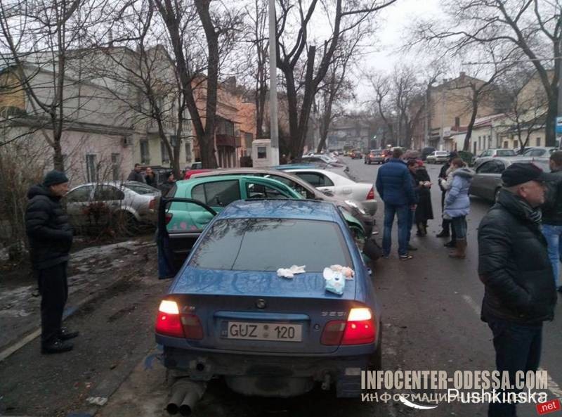 Авария дня. Массовое ДТП в центре Одессы