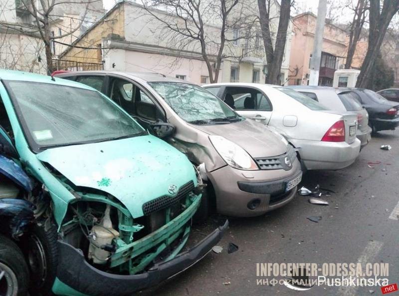 Авария дня. Массовое ДТП в центре Одессы