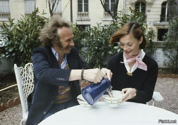 Пьер Ришар со своей женой Даниэль, Париж, 1979 г
