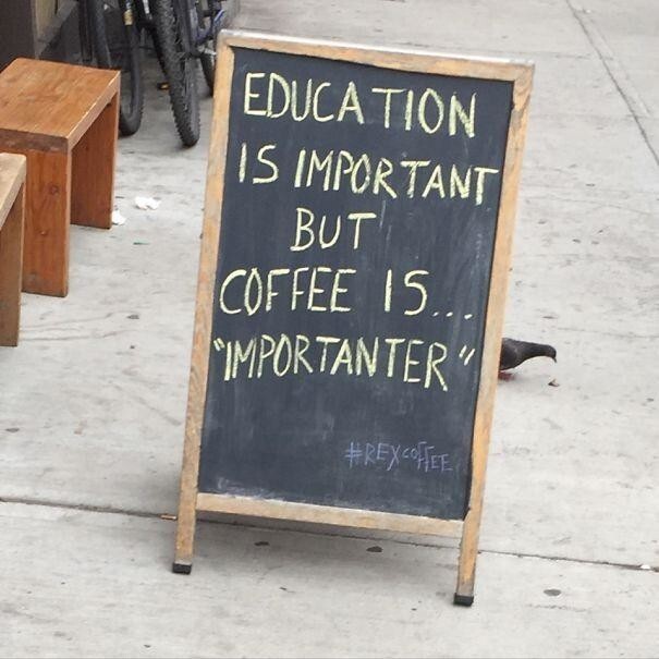 Образование важно, но чашечка кофе куда важнее 