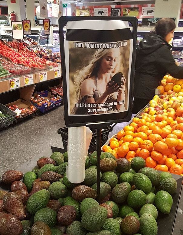 "Тот момент, когда нашел идеальное авокадо в супермаркете" 