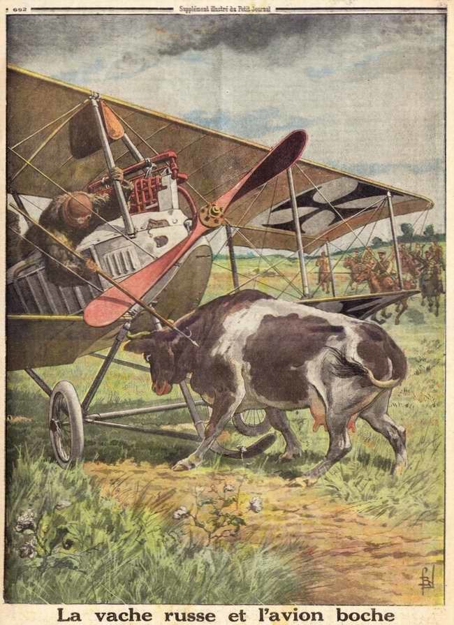 Война в воздухе на иллюстрациях начала 20 века из французского Le Petit Journal