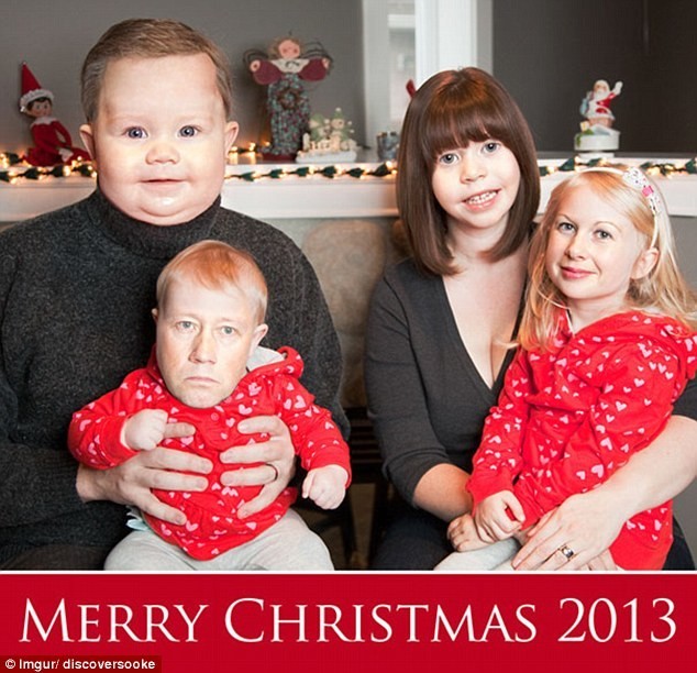 Семейный портрет в подарок на Рождество...