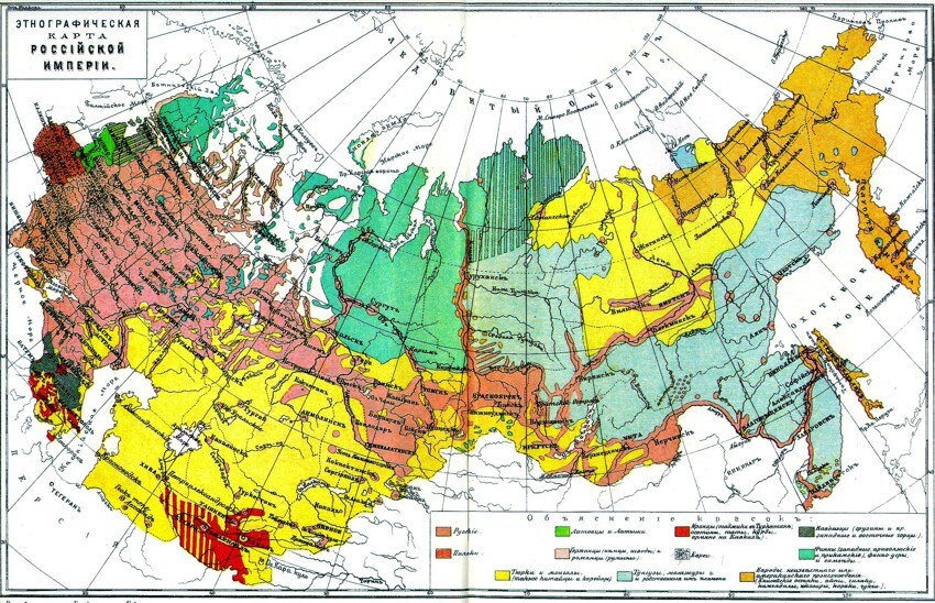 Этнографическая карта Российской империи