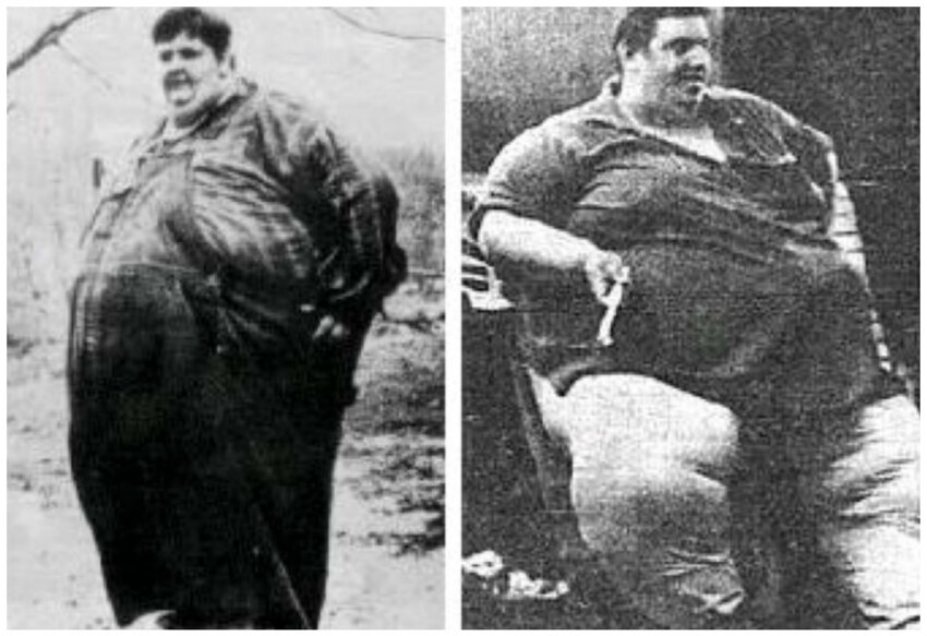 Официально был зафиксирован вес Джона Минноха в 1979 году – 635 кг, рост его составил 185 см. даже перевернуть его в кровати могли не менее 13 человек, а жидкости в организме скапливалось до 400кг. Умер в возрасте 42 лет