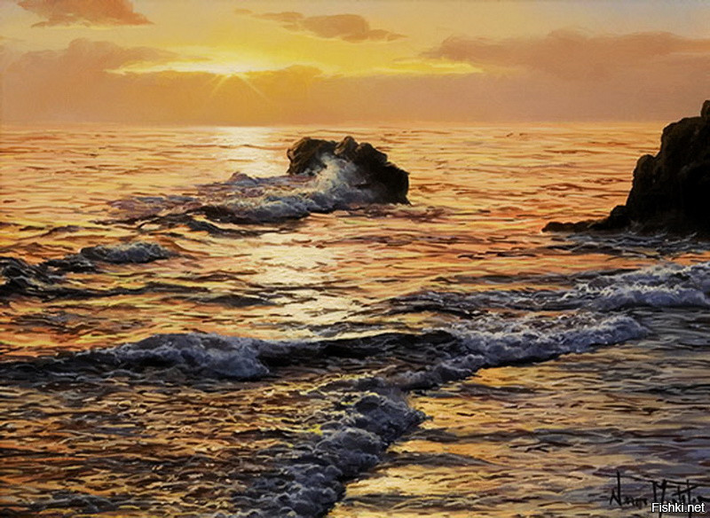 Море на картинах испанского художника Альфредо Наварро просто живое