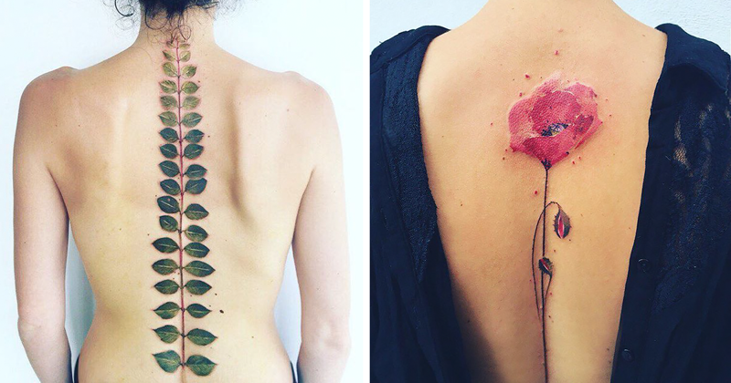 Нежные ботанические татуировки, вдохновленные природой
