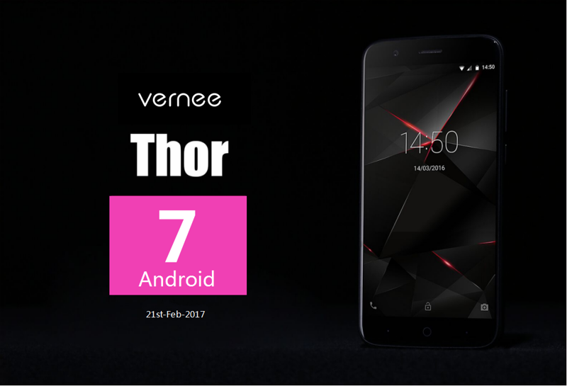 Vernee Thor станет первым смартфоном на MTK6753 официально получившим Android 7.0