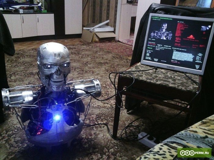 Пермский программист создал модель робота Т-800 из фильма «Терминатор»