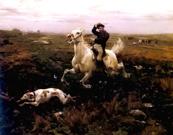 Лошади в картинах Веруша - Ковальского