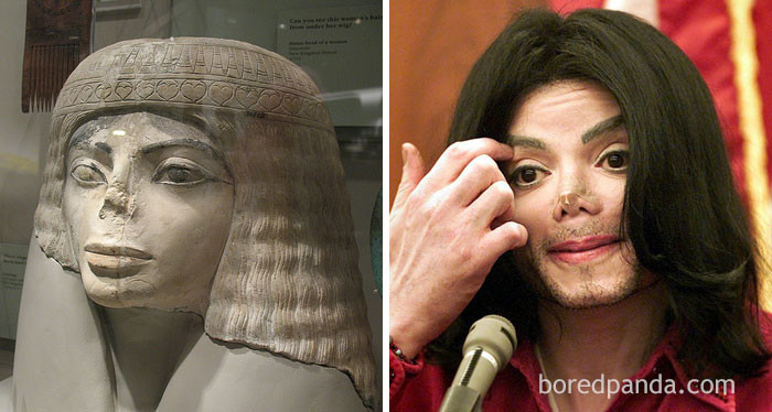 Древнеегипетский бюст и Майкл Джексон
