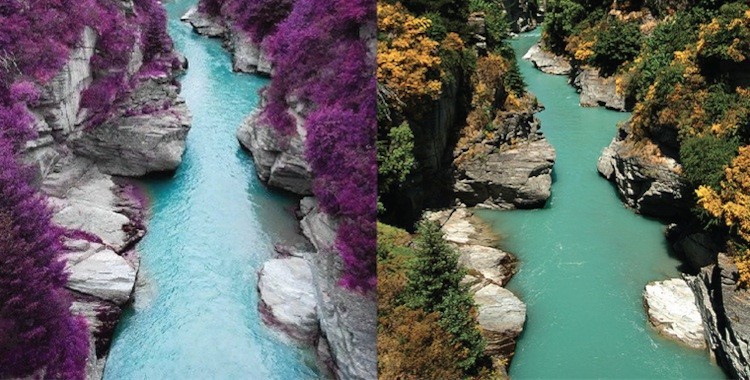 "Ванны фей" на шотландском острове Скай  оказались всего лишь отфотошопленной фотографией реки Шотовер в Новой Зеландии