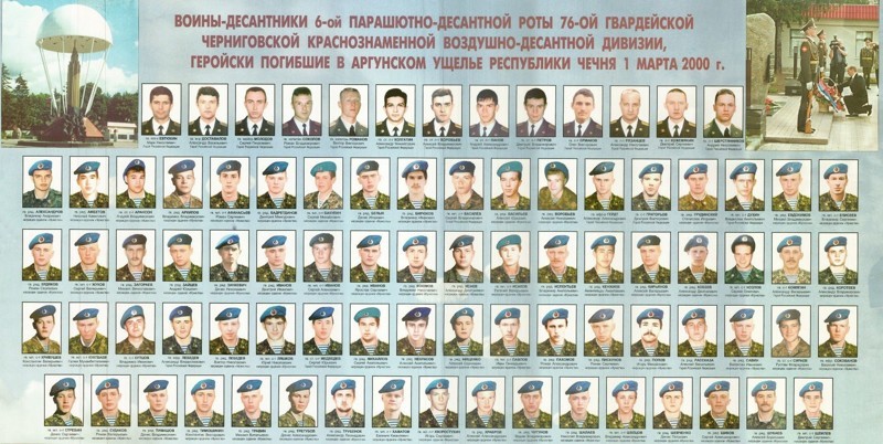 Памяти бойцов 6-й роты