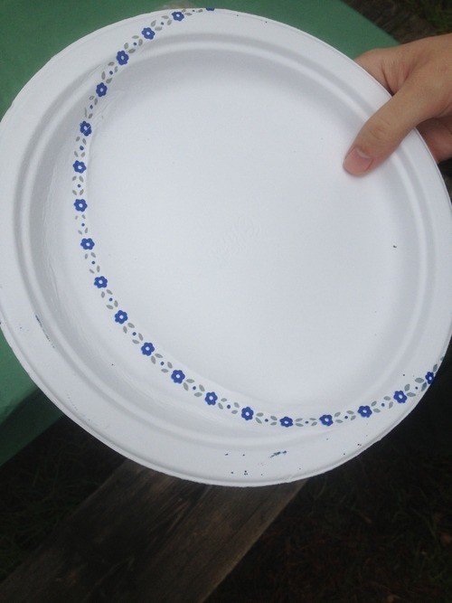10. Съехавший рисунок на тарелке