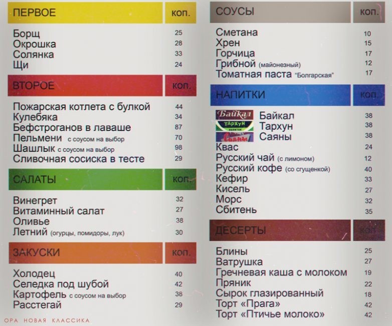 Русское Бистро и американский Макдональдс 1990-х
