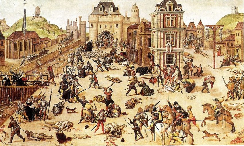 В каком веке во Франции произошли религиозные войны?