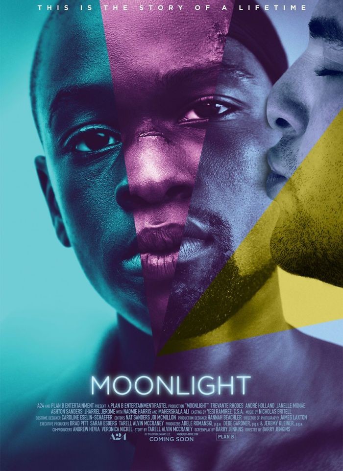 На постере гей-драмы «Лунный свет», признанной на «Оскаре» лучшим фильмом, художник показывает свои чувства к главному герою 