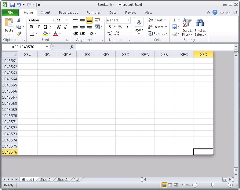 Где кончается таблица Excel