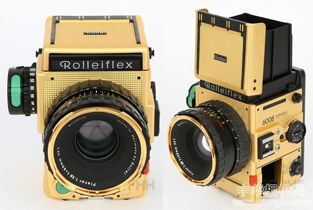 И только Роллейфлекс как всегда выпендрился, сделав цельнозолотой аппарат "Rolleiflex 6008":