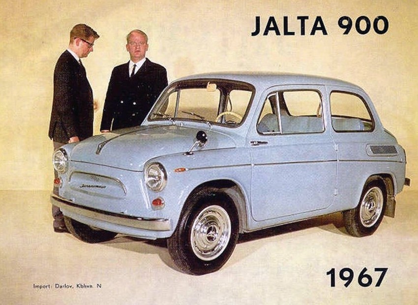 Рекламный плакат автомобиля Yalta 900, Норвегия, 1967 год.