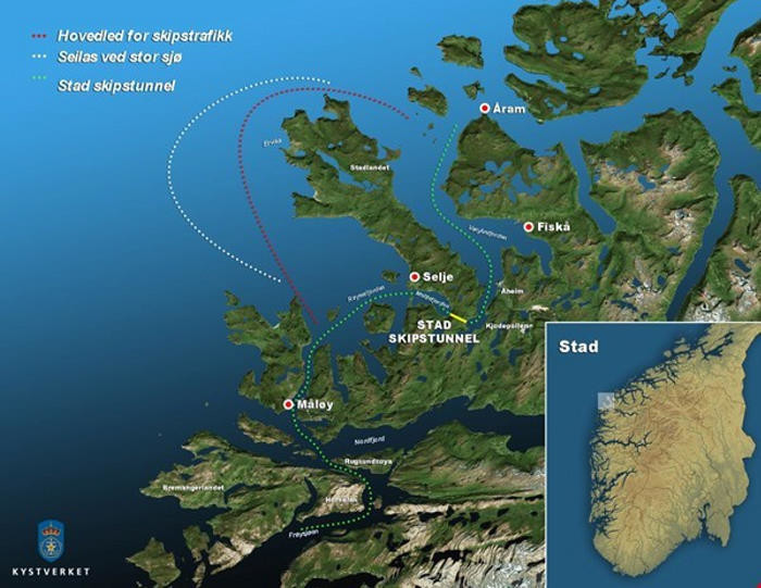 Норвегия может построить первый в мире тоннель для судов