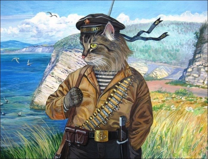 Военный моряк, душа в полоску (Талисман морской бригады).