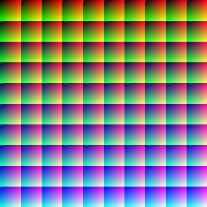 Так выглядят миллион оттенков на одной картинке (каждый пиксель имеет свой цвет)