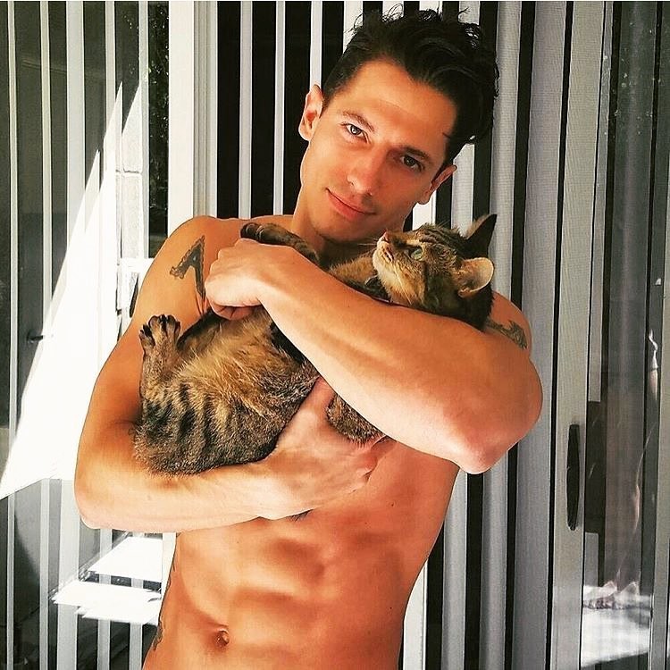 Инстаграм*-аккаунт с горячими парнями, которые позируют с кошками, точно поднимет давление у любой девушки
