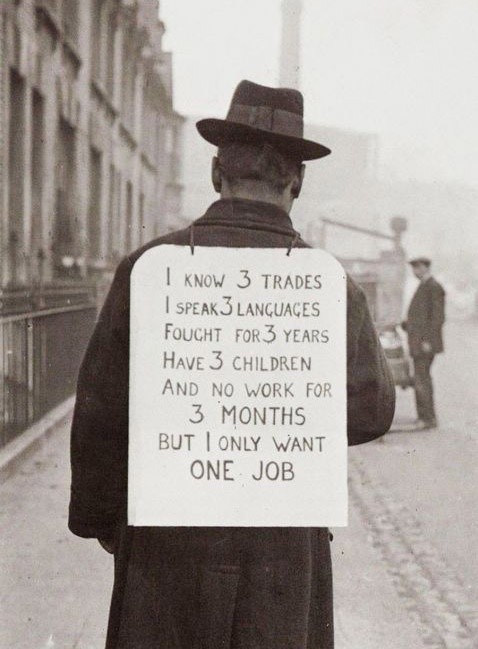 Поиск работы во времена Великой депрессии