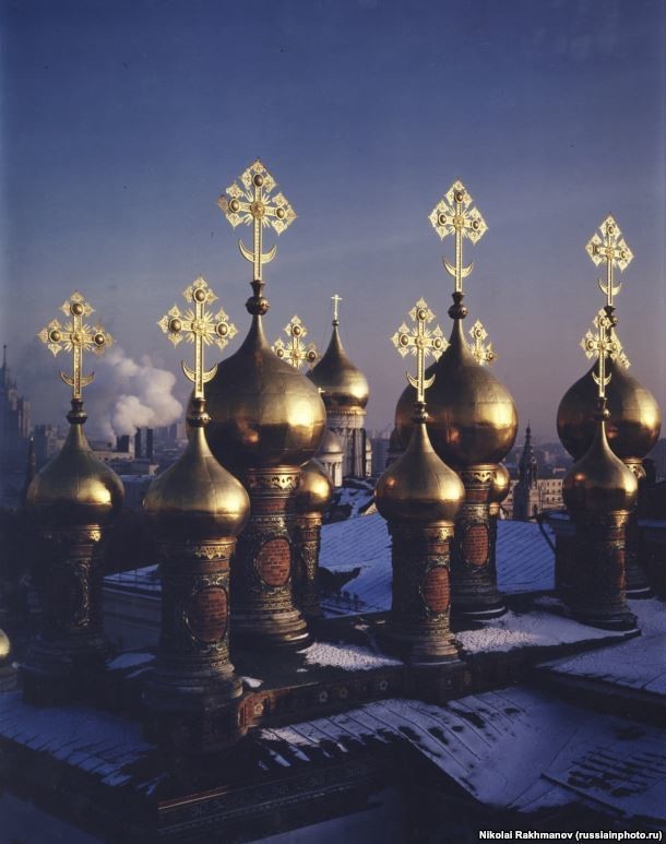 Вид на Патриарший Дворец в Кремле, 1995 год.