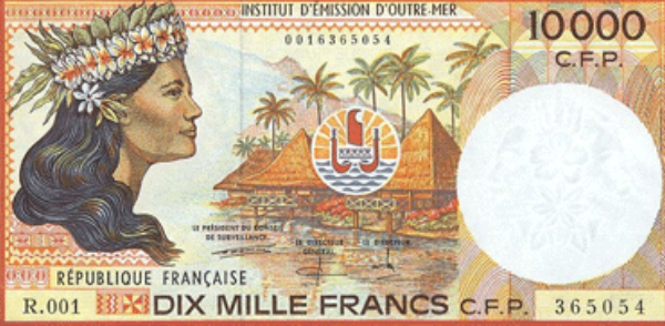 10 000 французских тихоокеанских франков